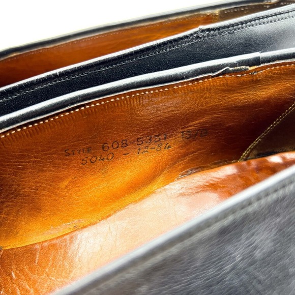 Grenson Bench Made English Leather Black Tassel Loafers Men's 13 B - Picture 8 of 16